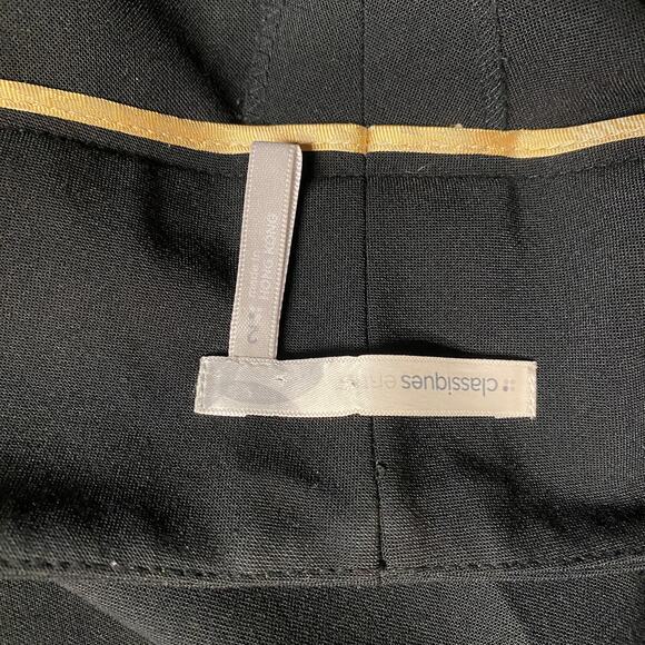 Classiques Entier Black Flat Front Dress Pants Women's Size 2 Trousers - Picture 5 of 5